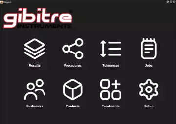Gibitre software: main page of Datagest software version 11.