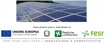 Gibitre photovoltaic installation. The image shows the installation and explains that Gibtre used European funds to finance the project.