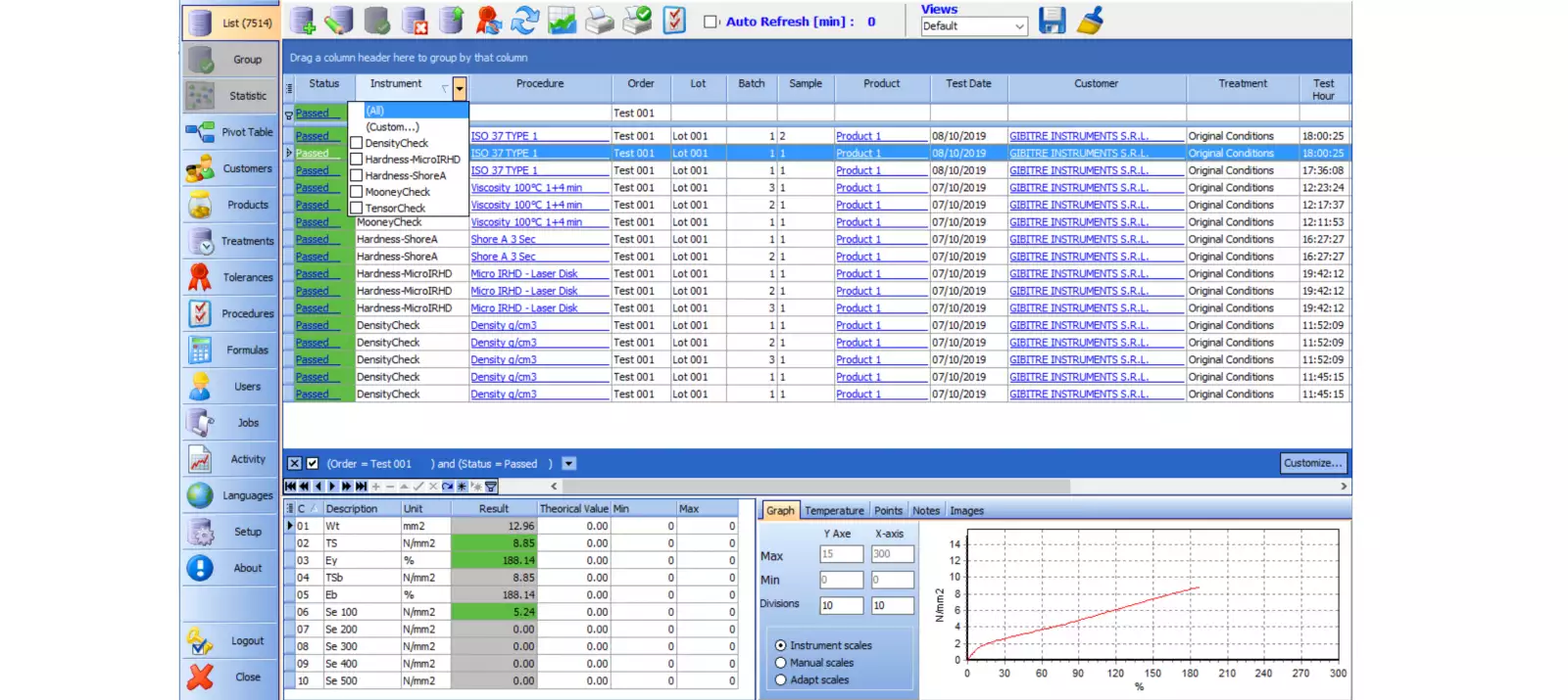 rheometer od drive: Datagest software for analyzing results collected with all gibitre instruments.