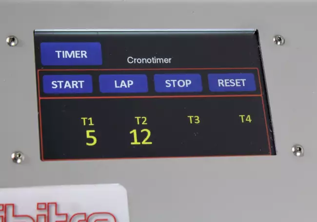 flammability automotive: Flame test instrument for automotive standards: control display.