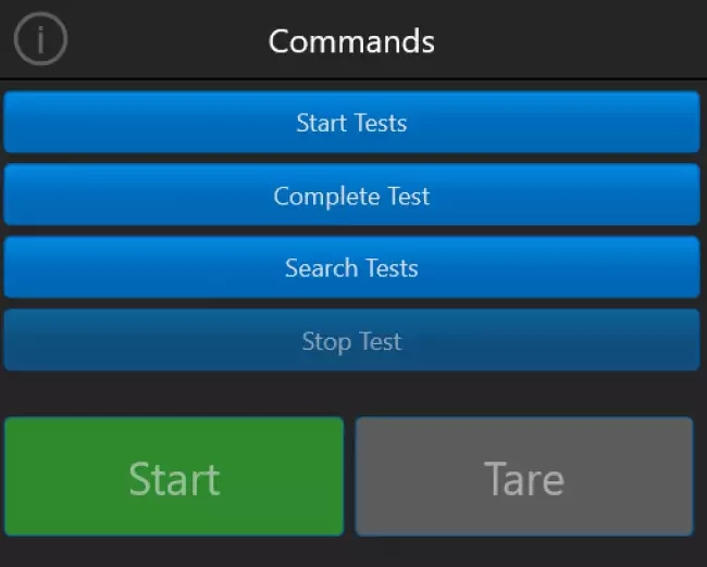software compression set: Software for compression set. Data entry mode: you can enter initial and final thickness together or at different times.