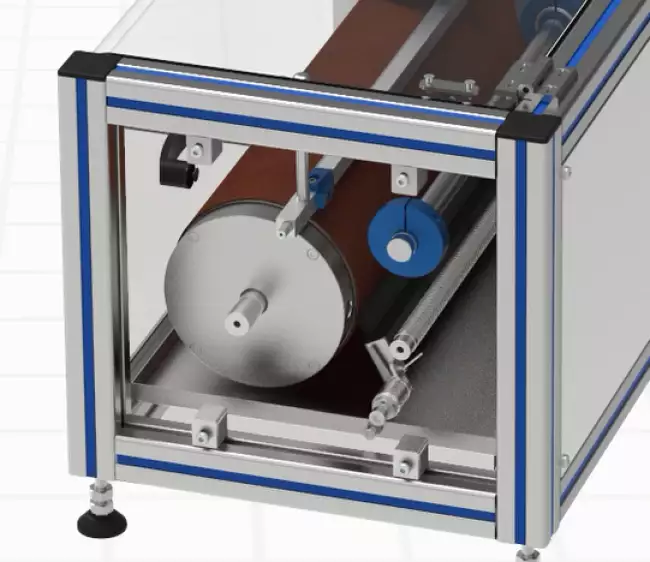 abrasion tester: Abrasion_Check abrasion gauge: the brush located behind the roller removes debris from the abrasion of the specimen.
