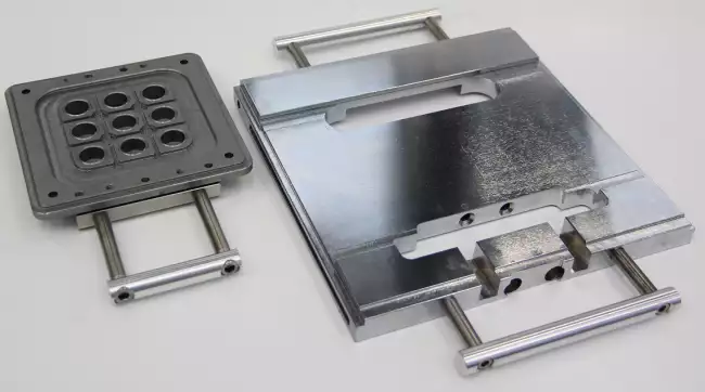 moulds for lab press: Laboratory press. Press molds. Assemblable mold for preparation of cylindrical specimens.