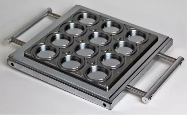 moulds for lab press: Laboratory press. Press molds. Mold for hardness test specimens.